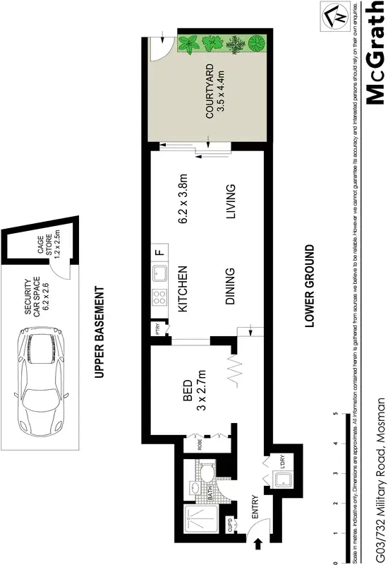 Floorplan of Homely apartment listing, G03/732 Military Road, Mosman NSW 2088
