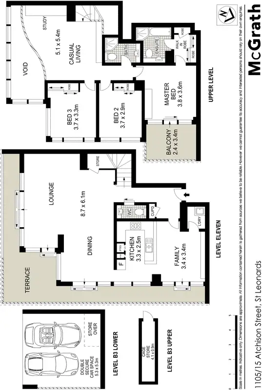 Floorplan of Homely apartment listing, 1106/15 Atchison Street, St Leonards NSW 2065