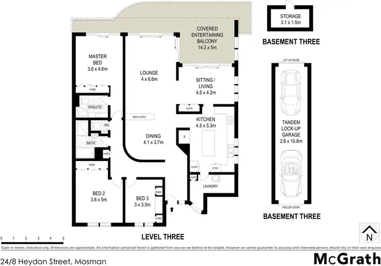 Floorplan of Homely apartment listing, 24/8 Heydon Street, Mosman NSW 2088