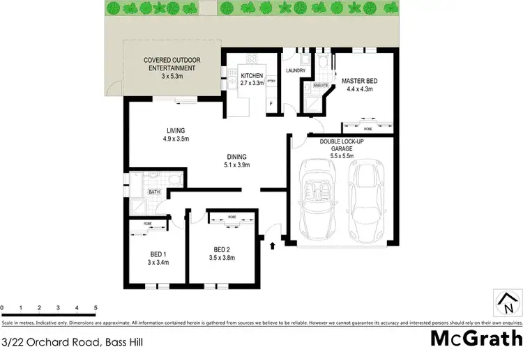 Floorplan of Homely villa listing, 3/22 Orchard Road, Bass Hill NSW 2197