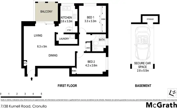 Floorplan of Homely apartment listing, 7/38 Kurnell Road, Cronulla NSW 2230