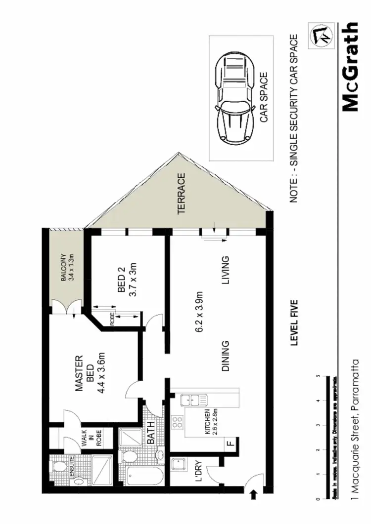 Floorplan of Homely apartment listing, 40/1 Macquarie Street, Parramatta NSW 2150