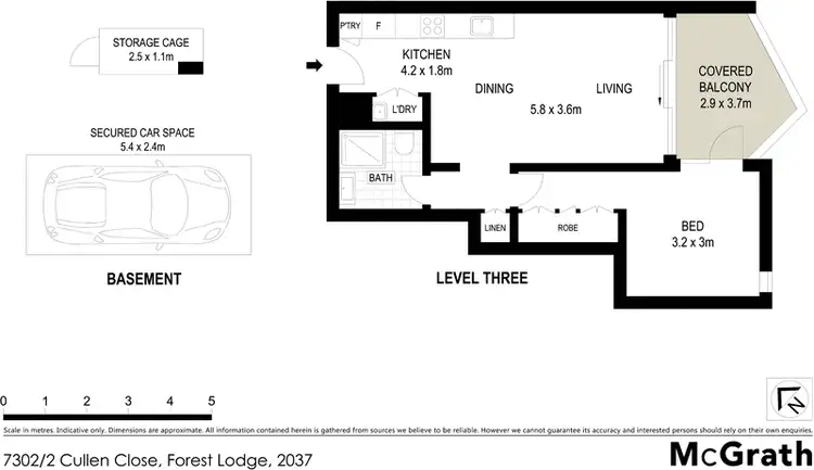 Floorplan of Homely apartment listing, 7302/2 Cullen Close, Forest Lodge NSW 2037