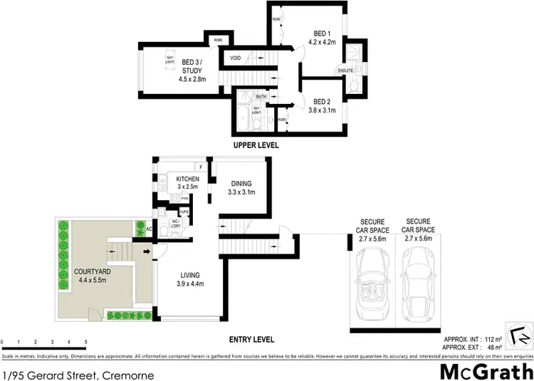 Floorplan of Homely townhouse listing, 1/95 Gerard Street, Cremorne NSW 2090