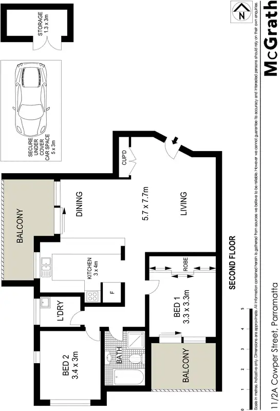 Floorplan of Homely apartment listing, 11/2A Cowper Street, Parramatta NSW 2150