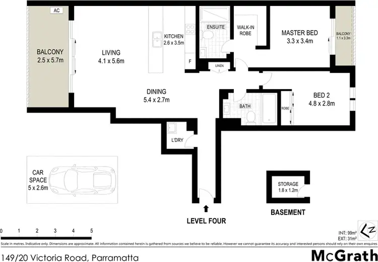 Floorplan of Homely apartment listing, 149/20 Victoria Road, Parramatta NSW 2150
