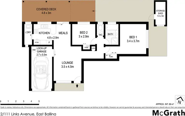Floorplan of Homely villa listing, 2/111 Links Avenue, East Ballina NSW 2478