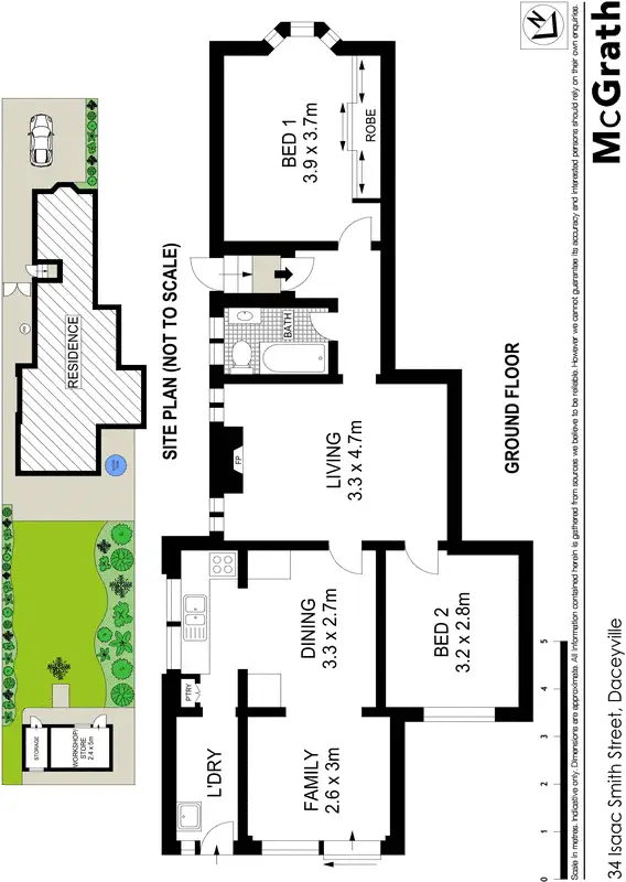 Floorplan of Homely house listing, 34 Isaac Smith Street, Daceyville NSW 2032