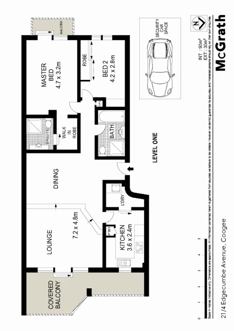 Floorplan of Homely apartment listing, 21/4 Edgecumbe Avenue, Coogee NSW 2034