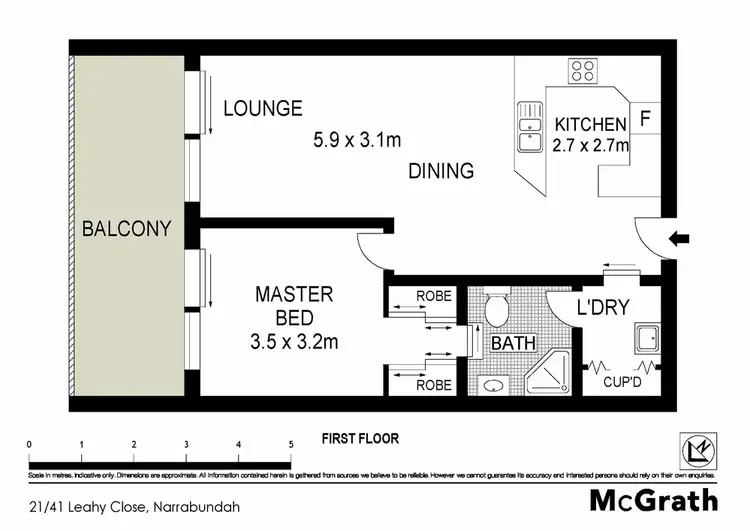 Floorplan of Homely apartment listing, 21/41 Leahy Close, Narrabundah ACT 2604