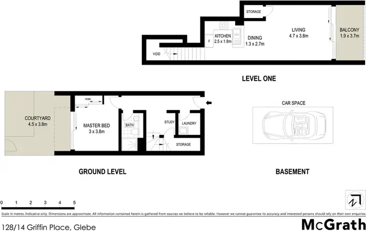 Floorplan of Homely apartment listing, 128/14 Griffin Place, Glebe NSW 2037