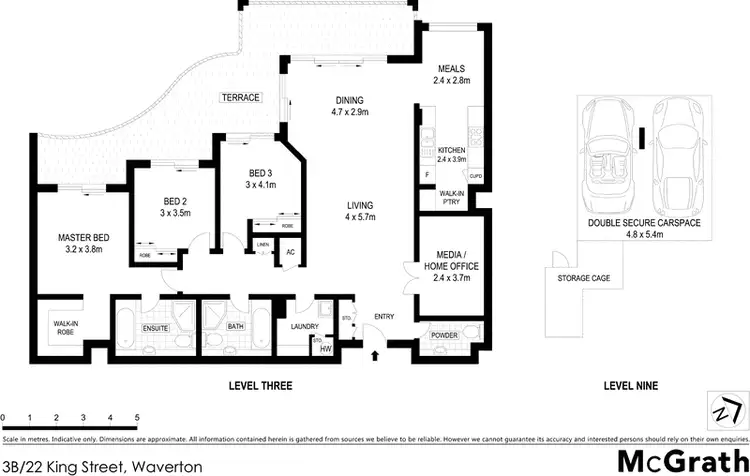 Floorplan of Homely apartment listing, 3B/22 King Street, Waverton NSW 2060