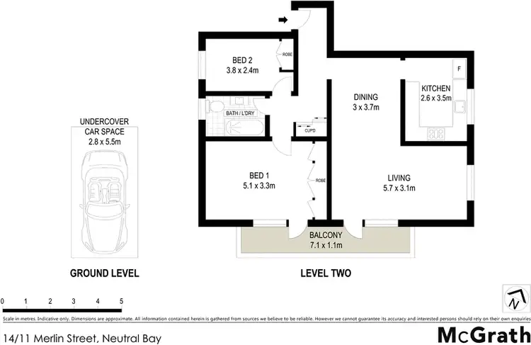Floorplan of Homely apartment listing, 14/11 Merlin Street, Neutral Bay NSW 2089