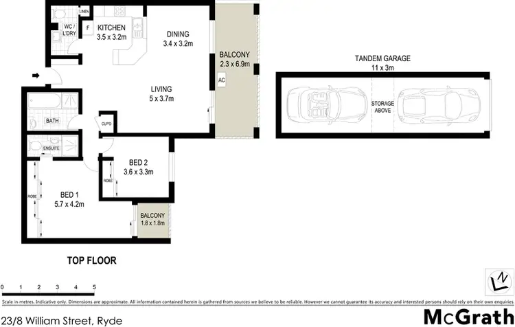 Floorplan of Homely apartment listing, 23/8 William Street, Ryde NSW 2112