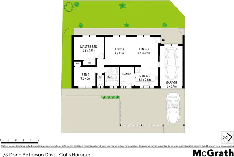 Floorplan of Homely villa listing, 1/3 Donn Patterson Drive, Coffs Harbour NSW 2450