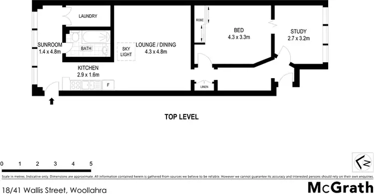 Floorplan of Homely apartment listing, 18/41 Wallis Street, Woollahra NSW 2025