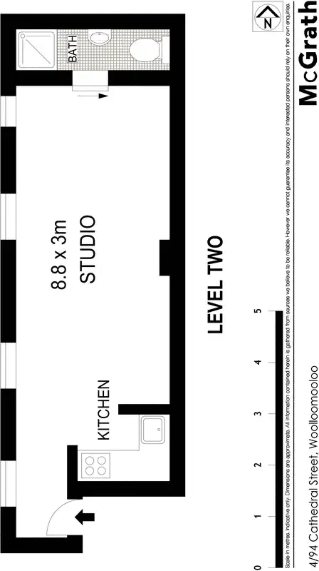 Floorplan of Homely apartment listing, 4/94 Cathedral Street, Woolloomooloo NSW 2011