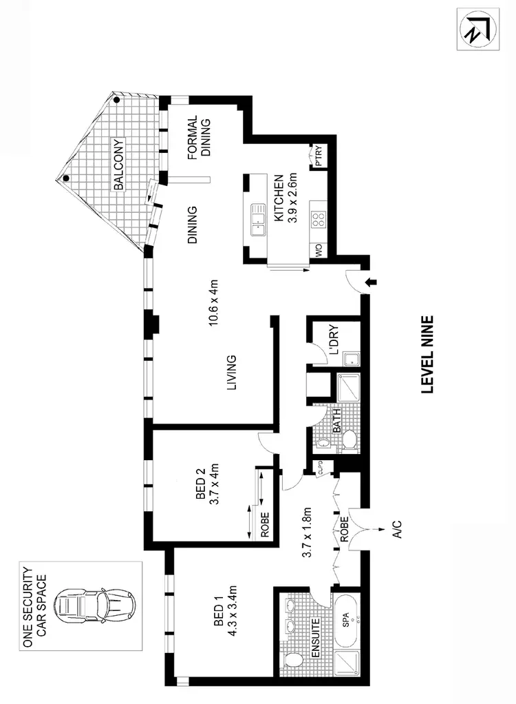 Floorplan of Homely apartment listing, 902/42 Refinery Drive, Pyrmont NSW 2009