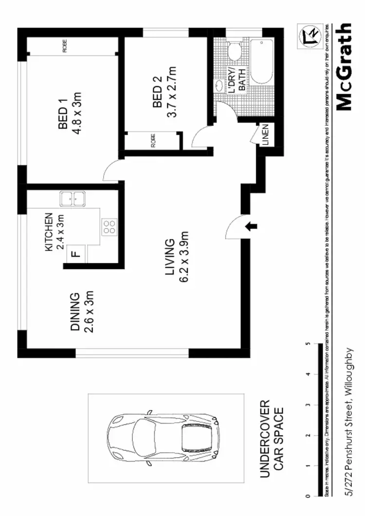 Floorplan of Homely apartment listing, 5/272 Penshurst Street, Willoughby NSW 2068