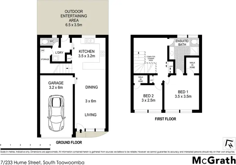 Floorplan of Homely townhouse listing, 7/233 Hume Street, South Toowoomba QLD 4350