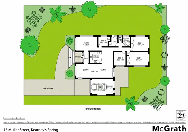 Floorplan of Homely house listing, 15 Muller Street, Kearneys Spring QLD 4350