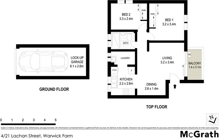 Floorplan of Homely apartment listing, 4/21 Lachlan Street, Warwick Farm NSW 2170