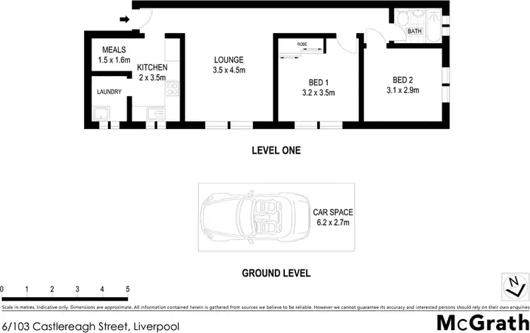 Floorplan of Homely apartment listing, 6/103 Castlereagh Street, Liverpool NSW 2170