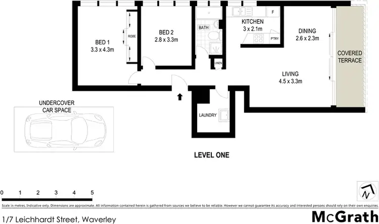 Floorplan of Homely apartment listing, 1/7 Leichhardt Street, Waverley NSW 2024