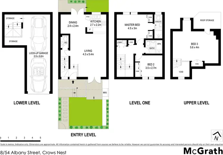 Floorplan of Homely townhouse listing, 8/54 Albany Street, Crows Nest NSW 2065
