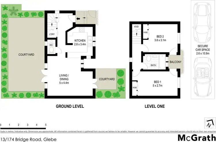 Floorplan of Homely townhouse listing, 13/174 Bridge Road, Glebe NSW 2037
