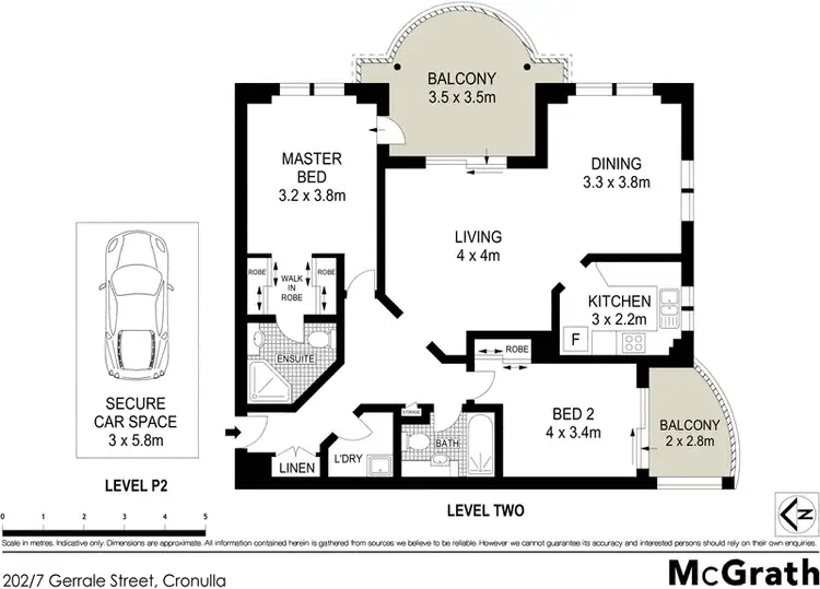 Floorplan of Homely apartment listing, 202/7 Gerrale Street, Cronulla NSW 2230