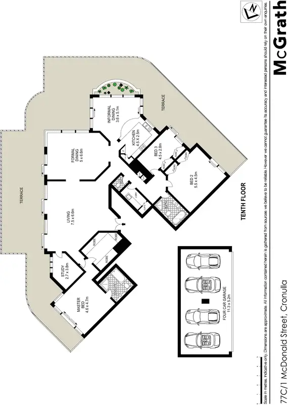 Floorplan of Homely apartment listing, 77C/1 McDonald Street, Cronulla NSW 2230