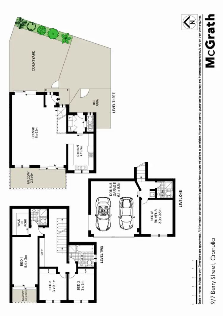 Floorplan of Homely townhouse listing, 9/7 Berry Street, Cronulla NSW 2230