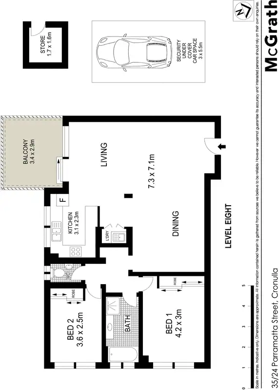 Floorplan of Homely apartment listing, 35/24 Parramatta Street, Cronulla NSW 2230