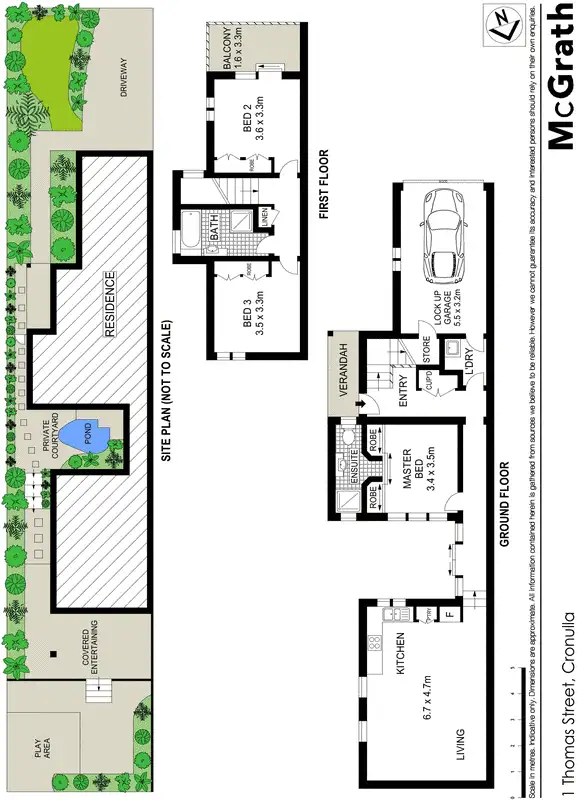 Floorplan of Homely townhouse listing, 1 Thomas Street, Cronulla NSW 2230