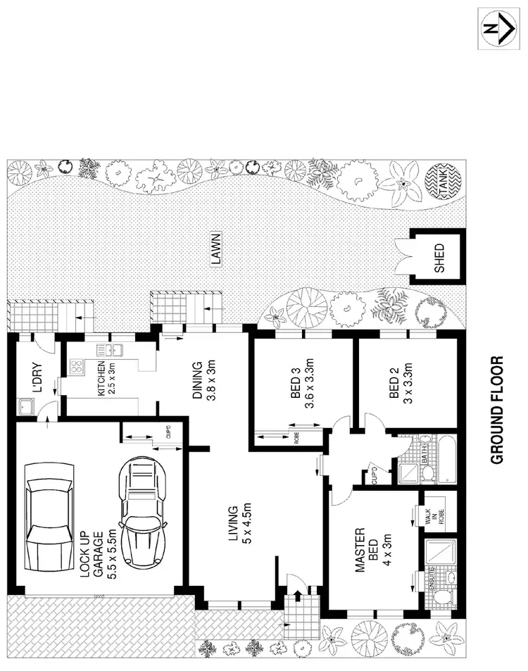 Floorplan of Homely townhouse listing, 7/32 Flinders Road, Woolooware NSW 2230