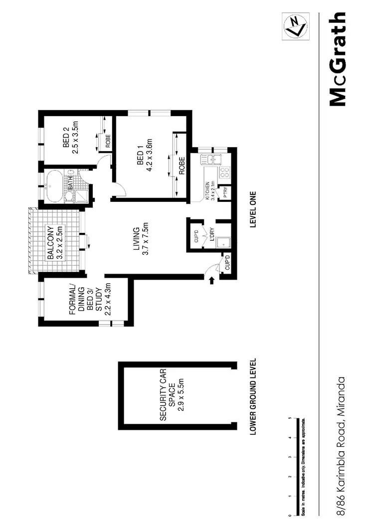 Floorplan of Homely apartment listing, 8/86 Karimbla Road, Miranda NSW 2228