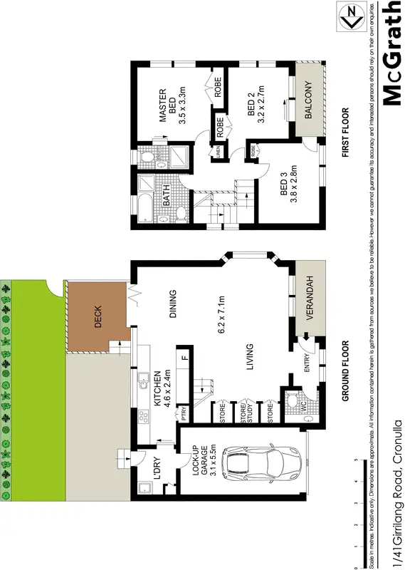 Floorplan of Homely townhouse listing, 1/41 Girrilang Road, Cronulla NSW 2230