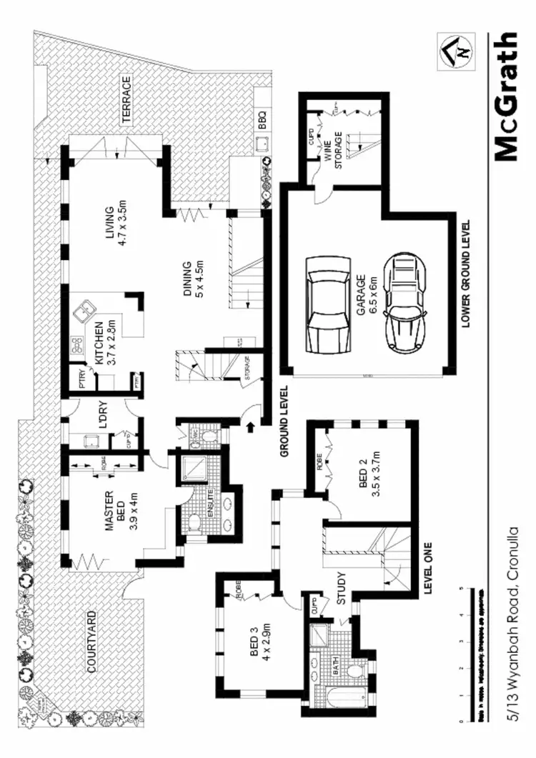 Floorplan of Homely townhouse listing, 5/13 Wyanbah Road, Cronulla NSW 2230