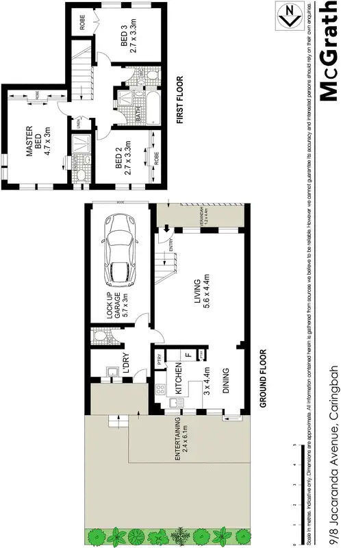 Floorplan of Homely townhouse listing, 9/8 Jacaranda Road, Caringbah NSW 2229