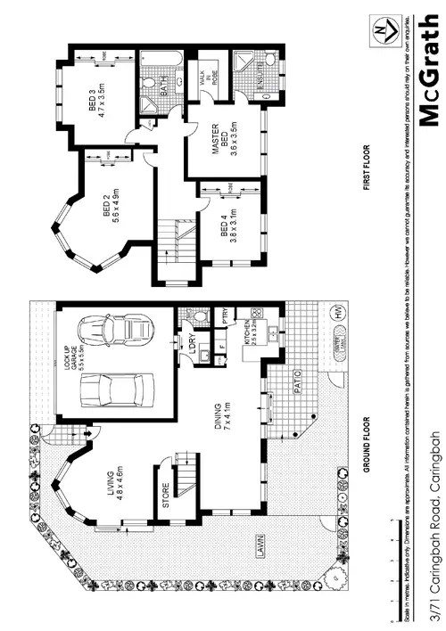 Floorplan of Homely townhouse listing, 3/71 Caringbah Road, Caringbah NSW 2229