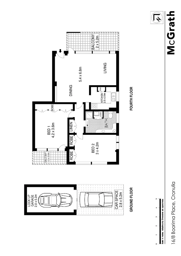 Floorplan of Homely apartment listing, 16/8 Boorima Place, Cronulla NSW 2230