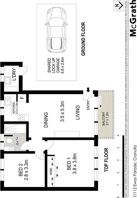 Floorplan of Homely apartment listing, 7/112 Ewos Parade, Cronulla NSW 2230