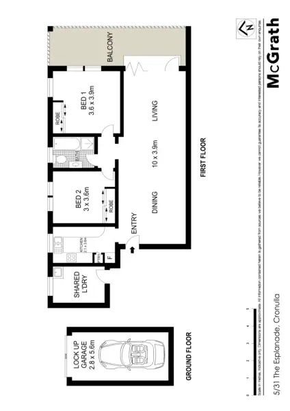 Floorplan of Homely apartment listing, 5/31 The Esplanade, Cronulla NSW 2230