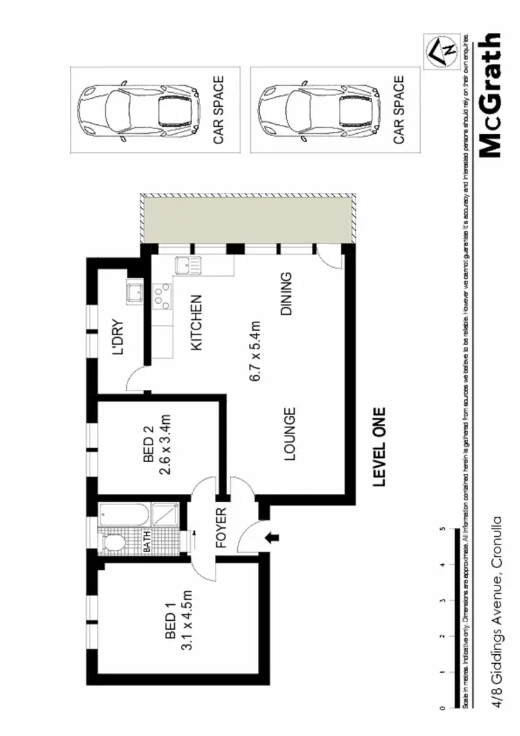 Floorplan of Homely apartment listing, 4/8 Giddings Avenue, Cronulla NSW 2230