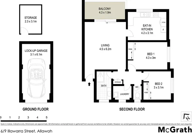 Floorplan of Homely apartment listing, 6/9 Illawarra Street, Allawah NSW 2218