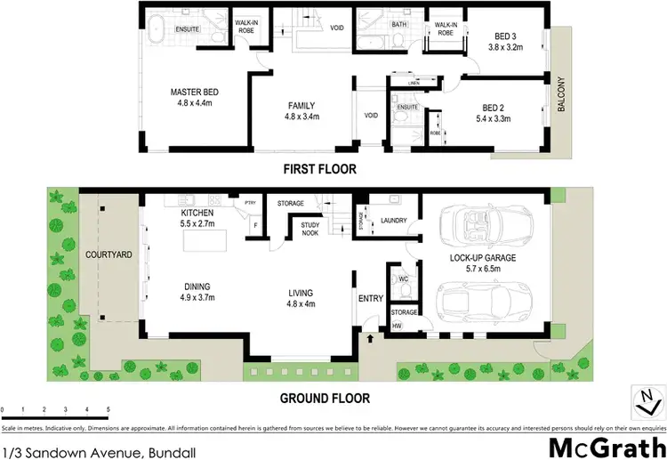 Floorplan of Homely villa listing, 1/3 Sandown Avenue, Bundall QLD 4217