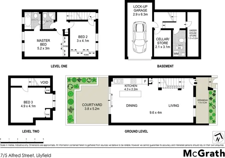Floorplan of Homely townhouse listing, 7/5 Alfred Street, Lilyfield NSW 2040