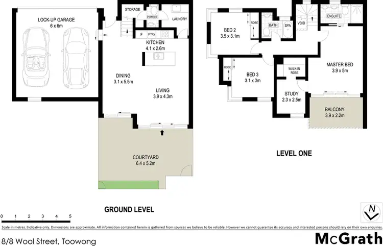 Floorplan of Homely townhouse listing, 8/8 Wool Street, Toowong QLD 4066