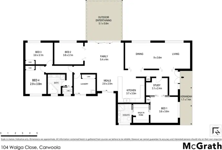 Floorplan of Homely rural property listing, 104 Walga Close, Carwoola NSW 2620